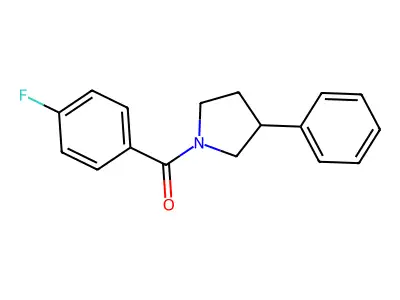(4-Fluorophenyl)(3-phenylpyrrolidin-1-yl)methanone structure