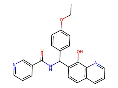 N-[(4-Ethoxyphenyl)(8-hydroxyquinolin-7-yl)methyl]pyridine-3-carboxamide structure