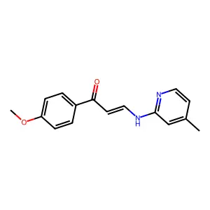 (2E)-1-(4-methoxyphenyl)-3-[(4-methylpyridin-2-yl)amino]prop-2-en-1-one structure