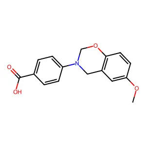 4-(6-methoxy-3,4-dihydro-2H-1,3-benzoxazin-3-ium-3-yl)benzoate structure