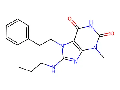 3-Methyl-7-(2-phenylethyl)-8-(propylamino)purine-2,6-dione structure