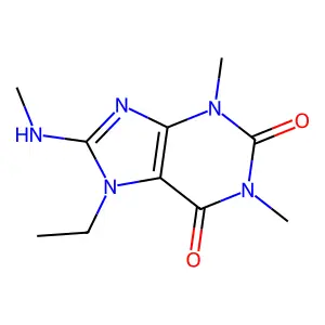 7-ethyl-1,3-dimethyl-8-(methylamino)-1H-purine-2,6(3H,7H)-dione structure
