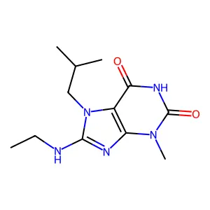 8-(Ethylamino)-3-methyl-7-(2-methylpropyl)purine-2,6-dione structure