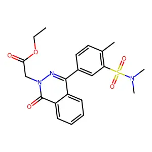 ethyl {4-[3-(dimethylsulfamoyl)-4-methylphenyl]-1-oxophthalazin-2(1H)-yl}acetate structure
