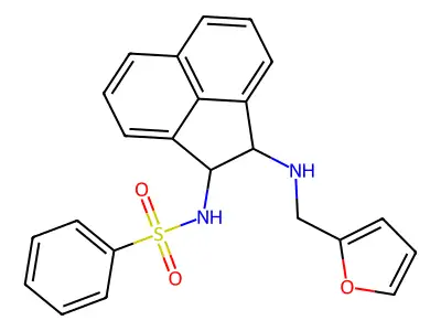 N-[2-(furan-2-ylmethylamino)-1,2-dihydroacenaphthylen-1-yl]benzenesulfonamide structure