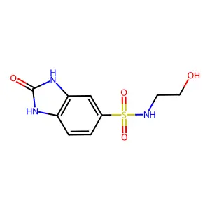 N-(2-hydroxyethyl)-2-oxo-2,3-dihydro-1H-benzimidazole-5-sulfonamide structure