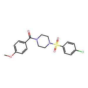 [4-(4-Chloro-benzenesulfonyl)-piperazin-1-yl]-(4-methoxy-phenyl)-methanone structure