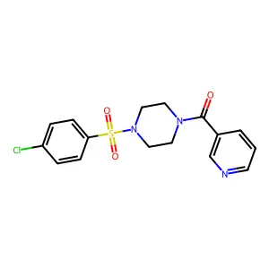 1-[(4-Chlorophenyl)sulfonyl]-4-(3-pyridinylcarbonyl)piperazine structure