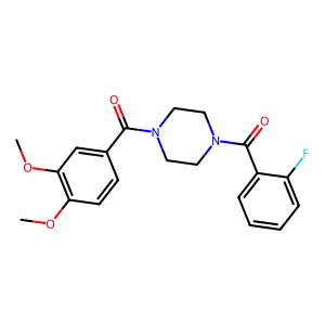 1-(3,4-Dimethoxybenzoyl)-4-(2-fluorobenzoyl)piperazine structure