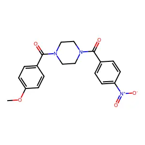 1-(4-Methoxybenzoyl)-4-(4-nitrobenzoyl)piperazine structure