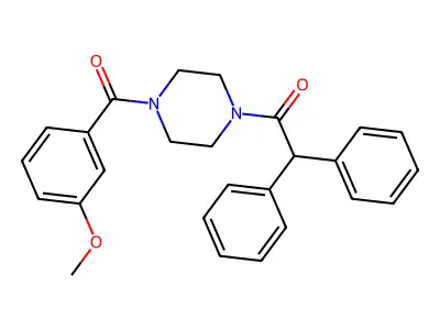 1-[4-(3-Methoxybenzoyl)piperazin-1-yl]-2,2-diphenylethanone structure