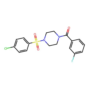 [4-(4-Chloro-benzenesulfonyl)-piperazin-1-yl]-(3-fluoro-phenyl)-methanone structure