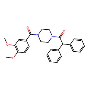 1-{4-[(3,4-Dimethoxyphenyl)carbonyl]piperazin-1-yl}-2,2-diphenylethanone structure