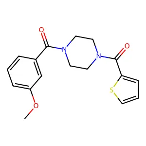 (3-Methoxyphenyl)-[4-(thiophene-2-carbonyl)piperazin-1-yl]methanone structure