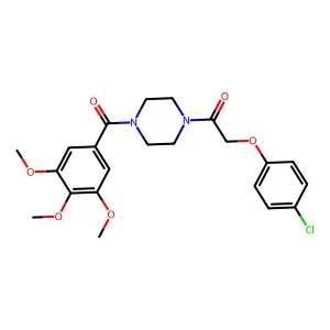 2-(4-Chloro-phenoxy)-1-[4-(3,4,5-trimethoxy-benzoyl)-piperazin-1-yl]-ethanone structure