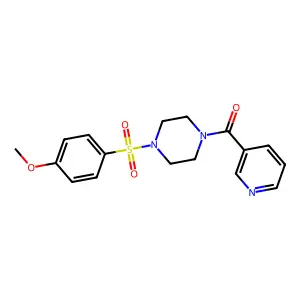 [4-(4-Methoxy-benzenesulfonyl)-piperazin-1-yl]-pyridin-3-yl-methanone structure