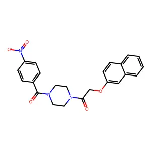 2-Naphthalen-2-yloxy-1-[4-(4-nitrobenzoyl)piperazin-1-yl]ethanone structure