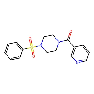 [4-(Benzenesulfonyl)piperazin-1-yl]-pyridin-3-ylmethanone structure