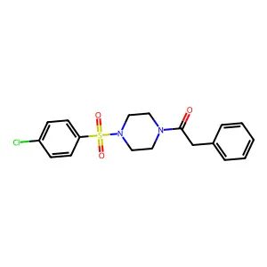 1-[(4-Chlorophenyl)sulfonyl]-4-(phenylacetyl)piperazine structure