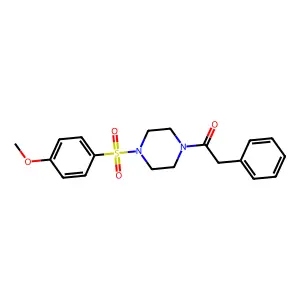 1-[4-(4-Methoxyphenyl)sulfonylpiperazin-1-yl]-2-phenylethanone structure