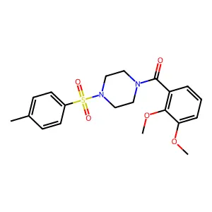 (2,3-Dimethoxy-phenyl)-[4-(toluene-4-sulfonyl)-piperazin-1-yl]-methanone structure