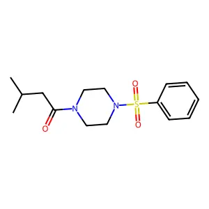 1-[4-(Benzenesulfonyl)piperazin-1-yl]-3-methylbutan-1-one structure
