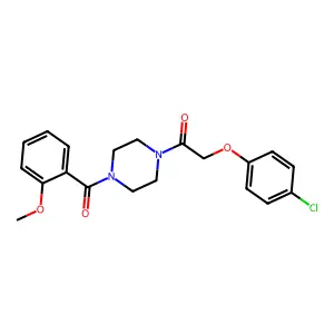 2-(4-Chloro-phenoxy)-1-[4-(2-methoxy-benzoyl)-piperazin-1-yl]-ethanone structure