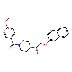 1-{4-[(4-Methoxyphenyl)carbonyl]piperazin-1-yl}-2-(naphthalen-2-yloxy)ethanone structure