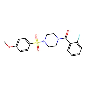 (2-Fluoro-phenyl)-[4-(4-methoxy-benzenesulfonyl)-piperazin-1-yl]-methanone structure