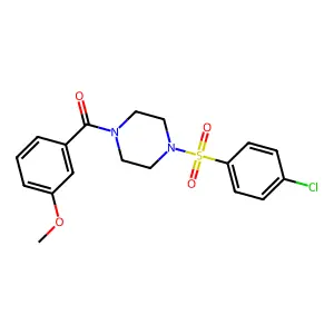 [4-(4-Chlorophenyl)sulfonylpiperazin-1-yl]-(3-methoxyphenyl)methanone structure
