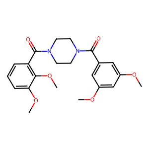 (2,3-Dimethoxyphenyl){4-[(3,5-dimethoxyphenyl)carbonyl]piperazin-1-yl}methanone structure