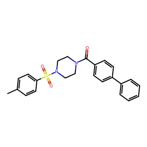 Biphenyl-4-yl{4-[(4-methylphenyl)sulfonyl]piperazin-1-yl}methanone structure