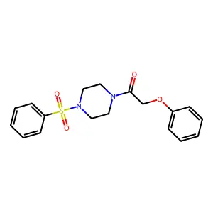 1-(Phenoxyacetyl)-4-(phenylsulfonyl)piperazine structure