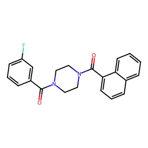 (3-Fluorophenyl)-[4-(naphthalene-1-carbonyl)piperazin-1-yl]methanone structure