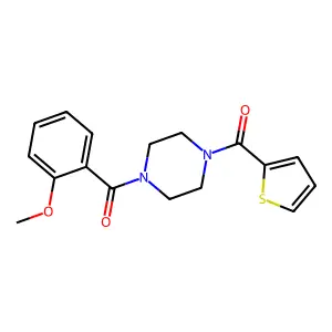 (2-Methoxyphenyl)-[4-(thiophene-2-carbonyl)piperazin-1-yl]methanone structure
