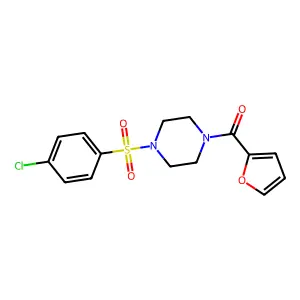 [4-(4-Chloro-benzenesulfonyl)-piperazin-1-yl]-furan-2-yl-methanone structure