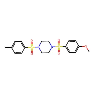 1-[(4-Methoxyphenyl)sulfonyl]-4-[(4-methylphenyl)sulfonyl]piperazine structure