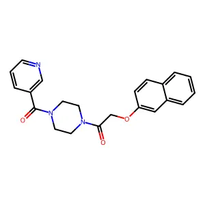 2-(Naphthalen-2-yloxy)-1-[4-(pyridine-3-carbonyl)-piperazin-1-yl]-ethanone structure