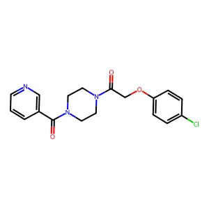 2-(4-Chloro-phenoxy)-1-[4-(pyridine-3-carbonyl)-piperazin-1-yl]-ethanone structure