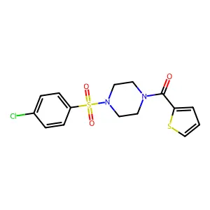 (4-((4-Chlorophenyl)sulfonyl)piperazin-1-yl)(thiophen-2-yl)methanone structure