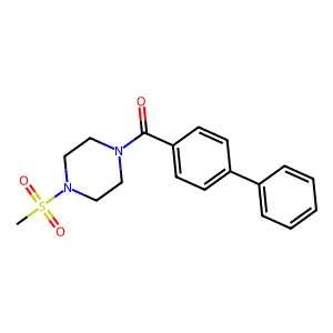 Biphenyl-4-yl[4-(methylsulfonyl)piperazin-1-yl]methanone structure