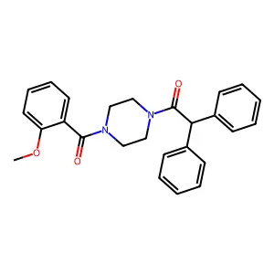 1-(Diphenylacetyl)-4-(2-methoxybenzoyl)piperazine structure