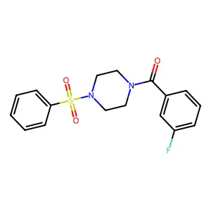 1-(3-Fluorobenzoyl)-4-(phenylsulfonyl)piperazine structure