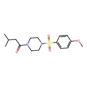 1-[4-(4-Methoxyphenyl)sulfonylpiperazin-1-yl]-3-methylbutan-1-one structure