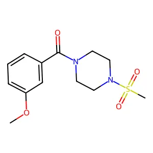(3-Methoxyphenyl)-(4-methylsulfonylpiperazin-1-yl)methanone structure