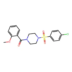 {4-[(4-Chlorophenyl)sulfonyl]piperazin-1-yl}(2-methoxyphenyl)methanone structure