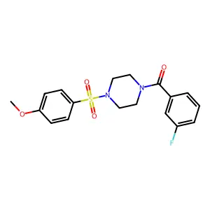 (3-Fluoro-phenyl)-[4-(4-methoxy-benzenesulfonyl)-piperazin-1-yl]-methanone structure