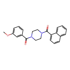 1-(3-Methoxybenzoyl)-4-(1-naphthoyl)piperazine structure