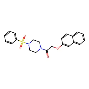 2-(Naphthalen-2-yloxy)-1-[4-(phenylsulfonyl)piperazin-1-yl]ethanone structure