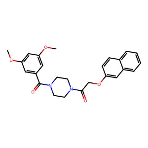 1-[4-(3,5-Dimethoxy-benzoyl)-piperazin-1-yl]-2-(naphthalen-2-yloxy)-ethanone structure